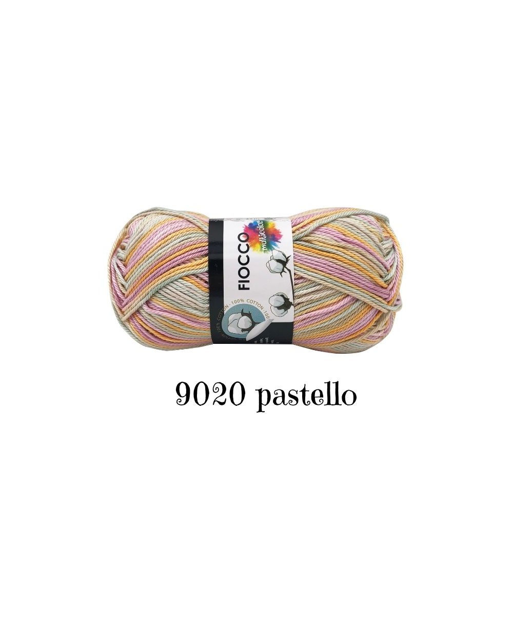 Fiocco multicolor, pacco da 5 gomitoli