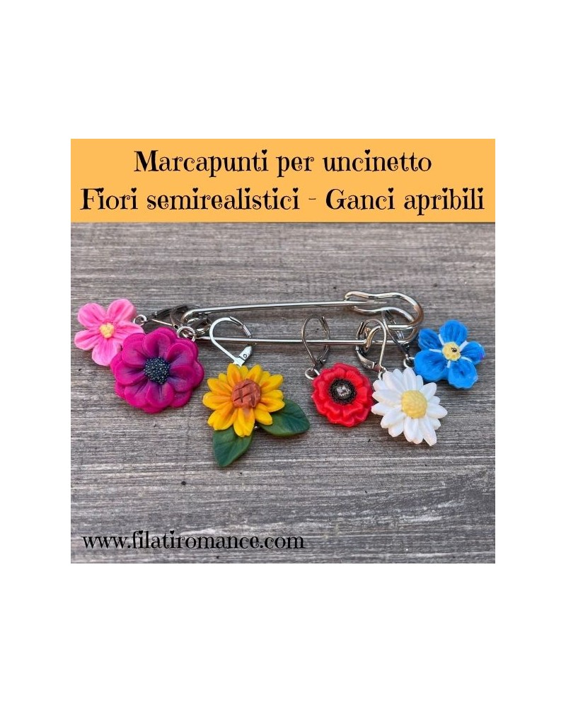 Marcapunti per uncinetto Edizione FIORI SEMIREALISTICI