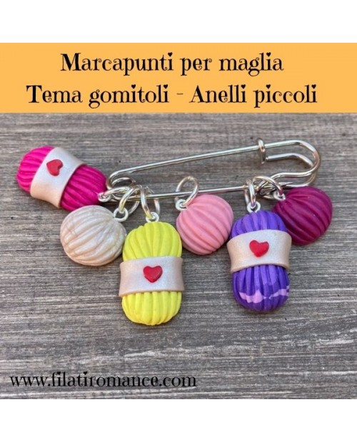 Marcapunti per maglia tema gomitoli - per ferri piccoli