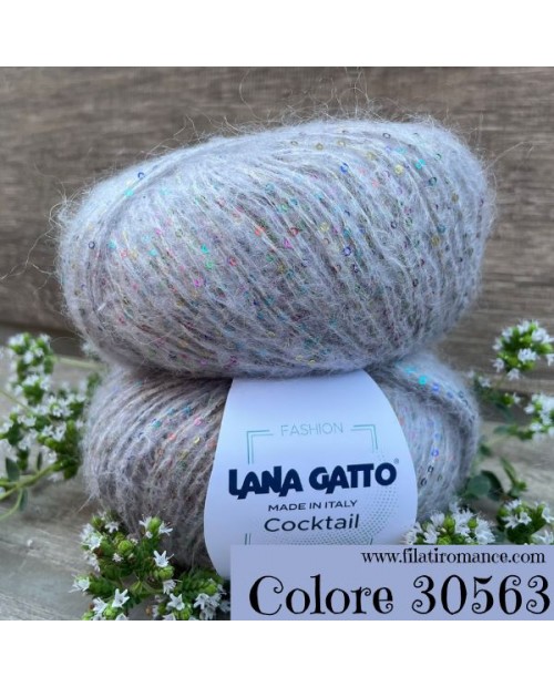 Cocktail di Lana Gatto con pailettes: misto mohair da 50g