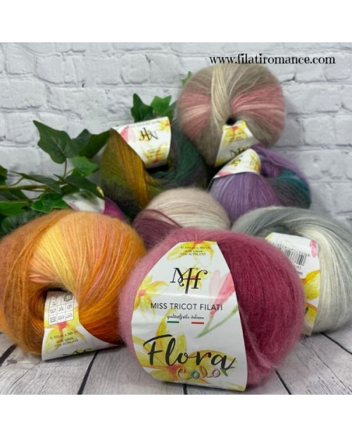 Flora Color di Miss Tricot Filati - gomitolo da 100gr in misto lana
