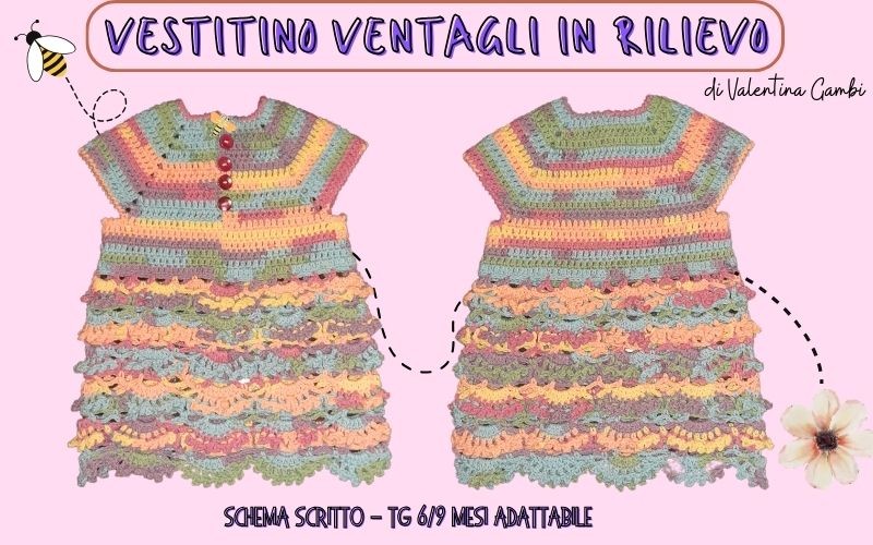 Vestitino per bimba a ventaglietti