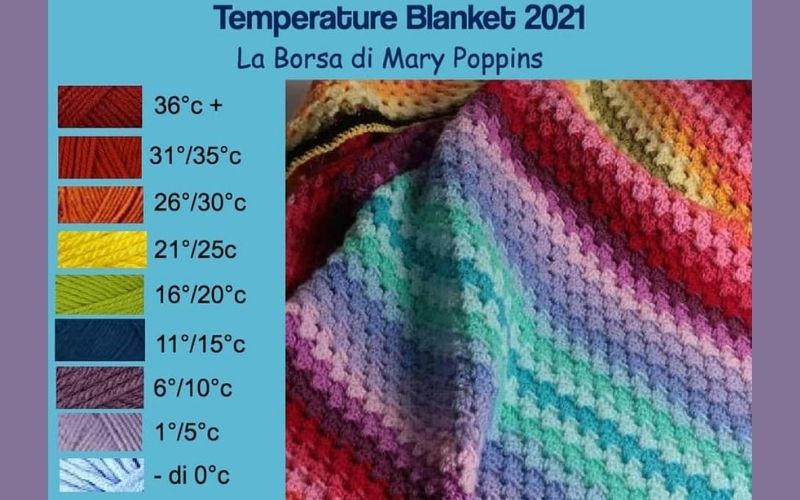 La Temperature Blanket arriva anche in Italia!